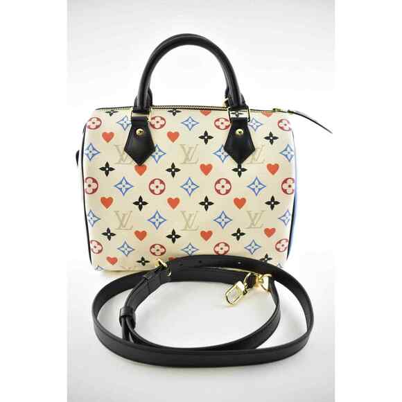 Louis Vuitton Game On Speedy Bandouliere 25 White Monogram Handle Shoulder Bag - Picture 8 of 12
